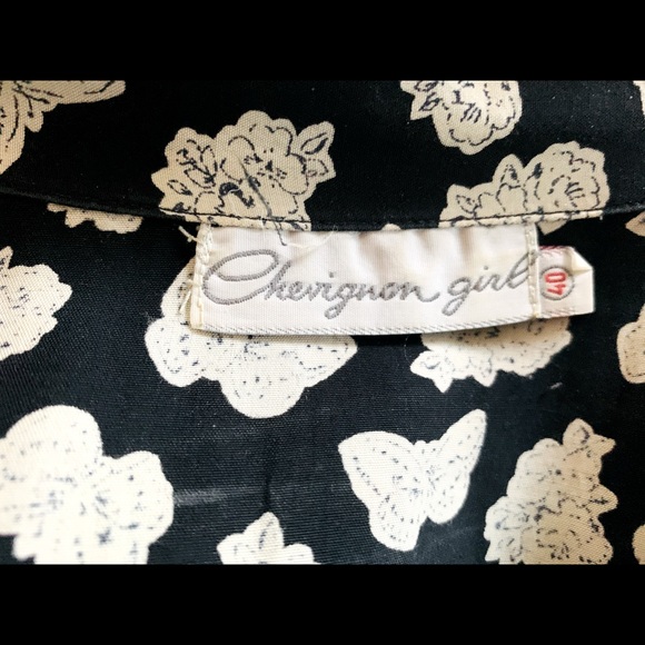 Black & white fine cotton dress button-up short sleeves EUR 40 US size 8 - 10 - Picture 10 of 16